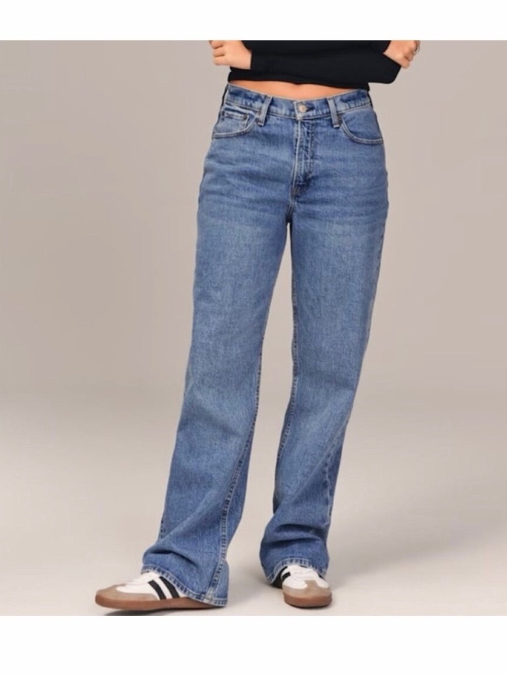 Abercrombie‎ & Fitch Curve Love The Baggy Mid Rise Jeans